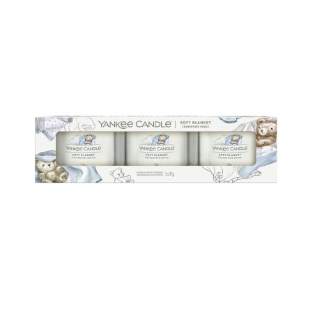 Yankee Candle 10.00777.0858 bougie en cire Cylindre Fraicheur Blanc 3 pièce(s)