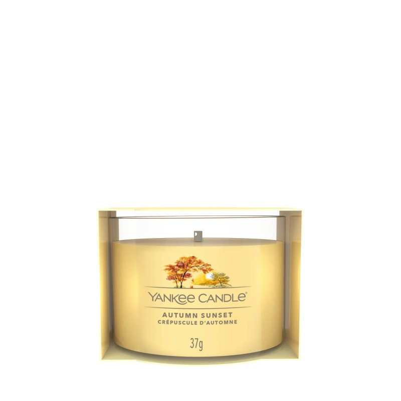 Yankee Candle Autumn Sunset wax candle Round Amber, Cedarwood, Heliotrope, Lemon, Orange, Sandalwood Yellow 1 pc(s)