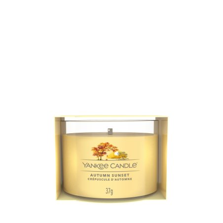Yankee Candle Autumn Sunset wax candle Round Amber, Cedarwood, Heliotrope, Lemon, Orange, Sandalwood Yellow 1 pc(s)