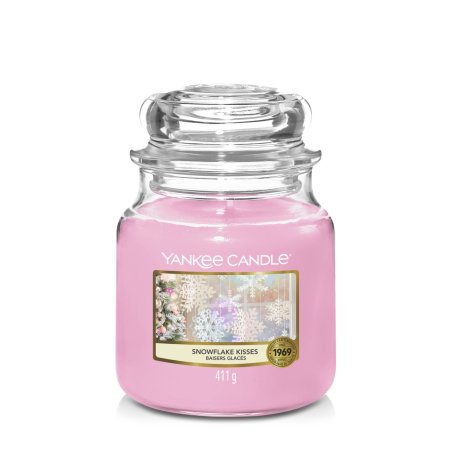 Yankee Candle Snowflake Kisses wax candle Round Rose, Violet, White rose Pink 1 pc(s)