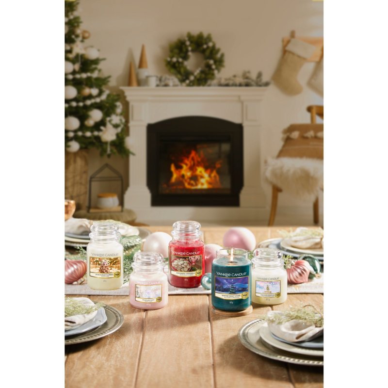 Yankee Candle Snowflake Kisses bougie en cire Rond Rose, Violet, White rose Rose 1 pièce(s)