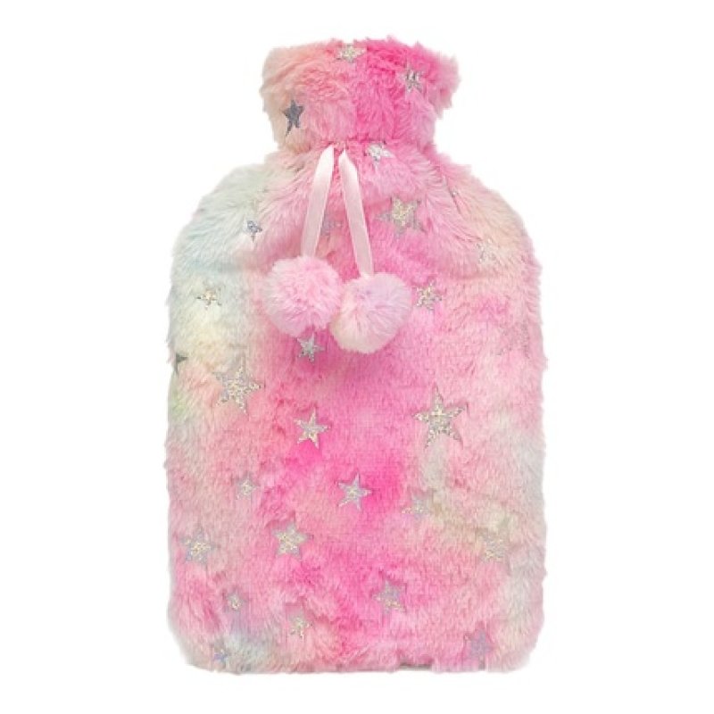 Ks Brands Rainbow Plush Hot Water Bottle - 2 Litre
