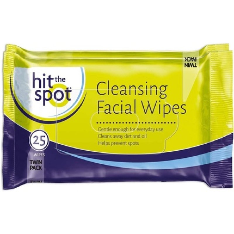 Hit The Spot Cleansing Facial Wipes - Twin Pack