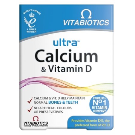 Vitabiotics Ultra Calcium Vitamin D Dietary Supplement 30 Tablets