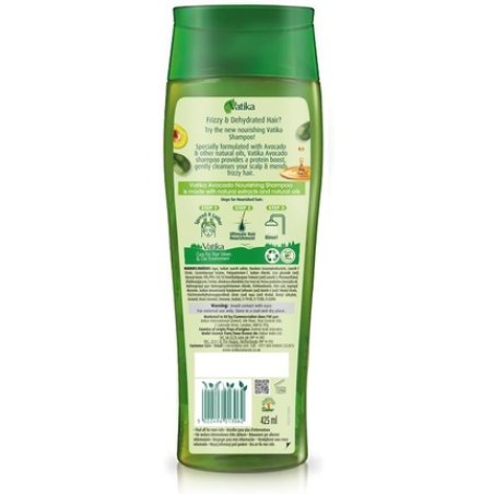 Vatika Naturals Avocado Oil Shampoo 425ml Protein Boost with Avocado and Natural Oils