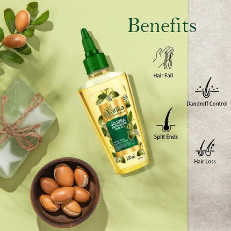 Vatika Afro Naturals Jojoba Restorative Hair Oil 100ml For Intense Hair Repair & Frizz Control Nourishing Care For
