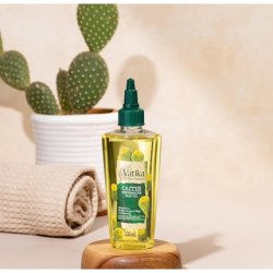 Vatika Afro Naturals Cactus Hair Oil 100ml Hair Care Essential Oil for Healthy Scalp Maintenance and Deep Conditioning