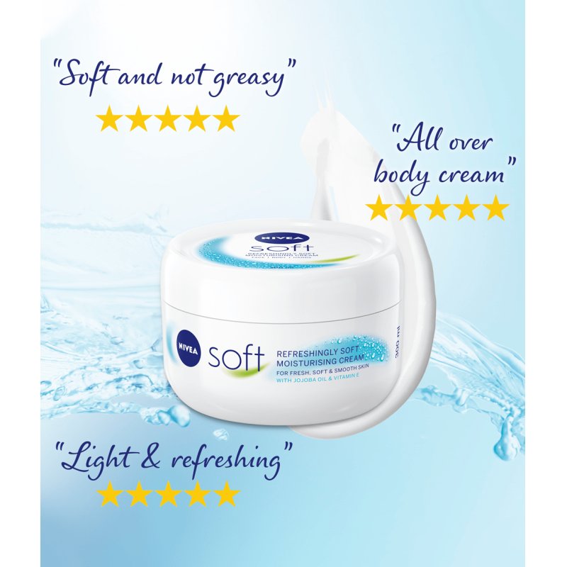 Nivea Soft Moisturising Cream 500ml - For Face and Body