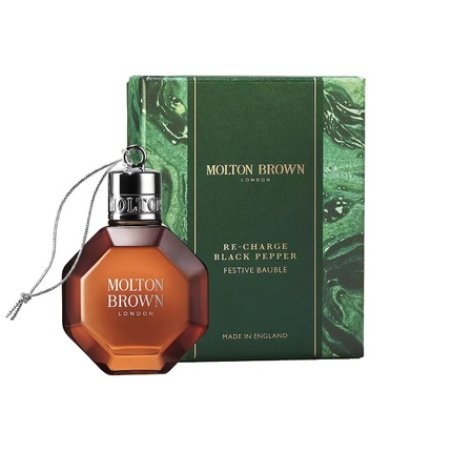 Molton Brown Re-Charge Black Pepper Festive Bauble Bath And Shower Gel 75 Ml