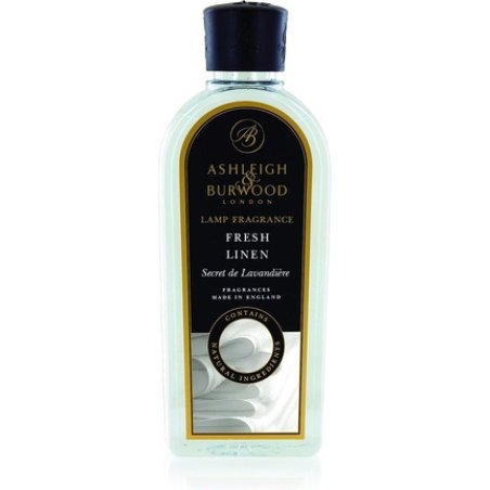 Ashleigh & Burwood Fresh Linen Lamp Fragrance 500ml - Promotes Wellbeing - Made in UK with Natural Ingredients -