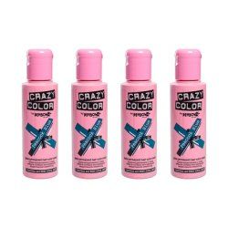 Crazy Color Semi Permanent Hair Dye By Renbow 100ml Bottles With Tint Brush - Pack of 4