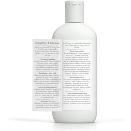 Dr Organic Tea Tree Conditioner Natural Vegan Cruelty Free Paraben & SLS Free 265ml