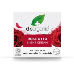 Dr Organic Rose Otto Night Cream Natural Vegan Cruelty Free Paraben SLS Free Restoring 50ml