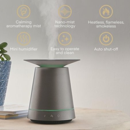 Made By Zen Kasumi Grey Aroma Diffuser Humidifier for Bedroom and Home