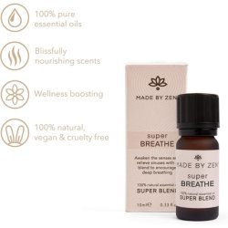 Made By Zen Super Breathe Essential Oil Blend 100% Pure for Diffusers