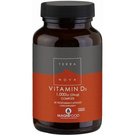 Terranova Vitamin D3 Complex 1000IU 50 Vegetarian Capsules
