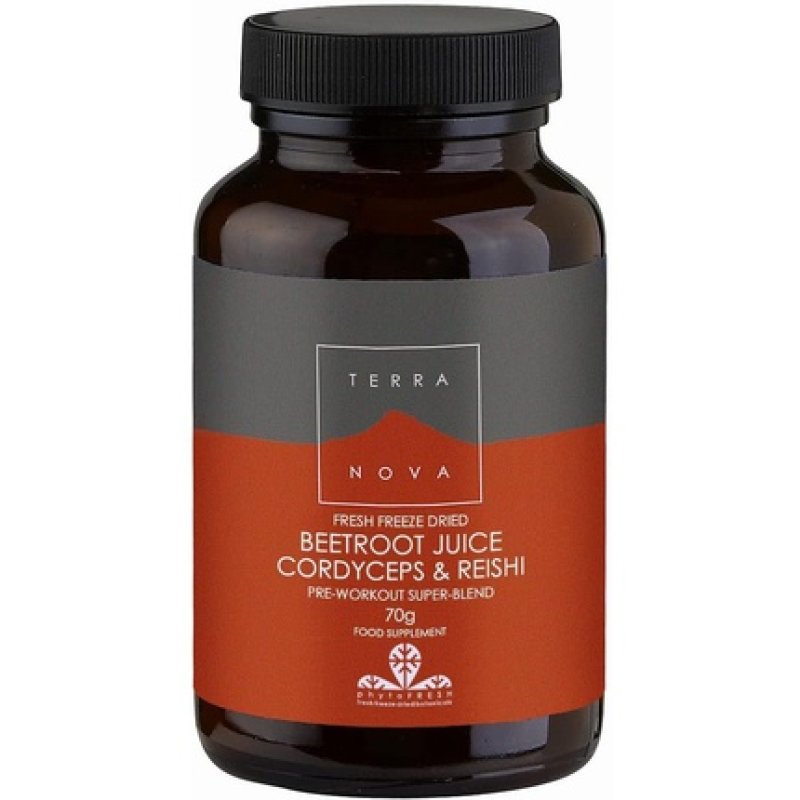 Terranova Beetroot Juice Cordyceps & Reishi Super-Blend Powder 70g