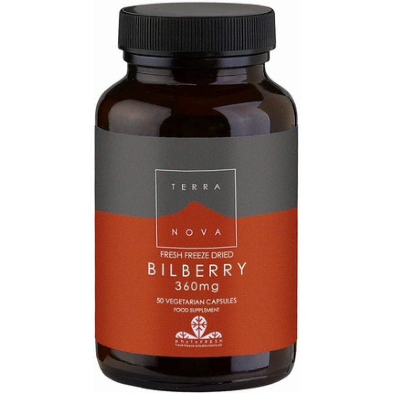 Terranova Bilberry Fresh Freeze Dried 50 Vegetarian Capsules