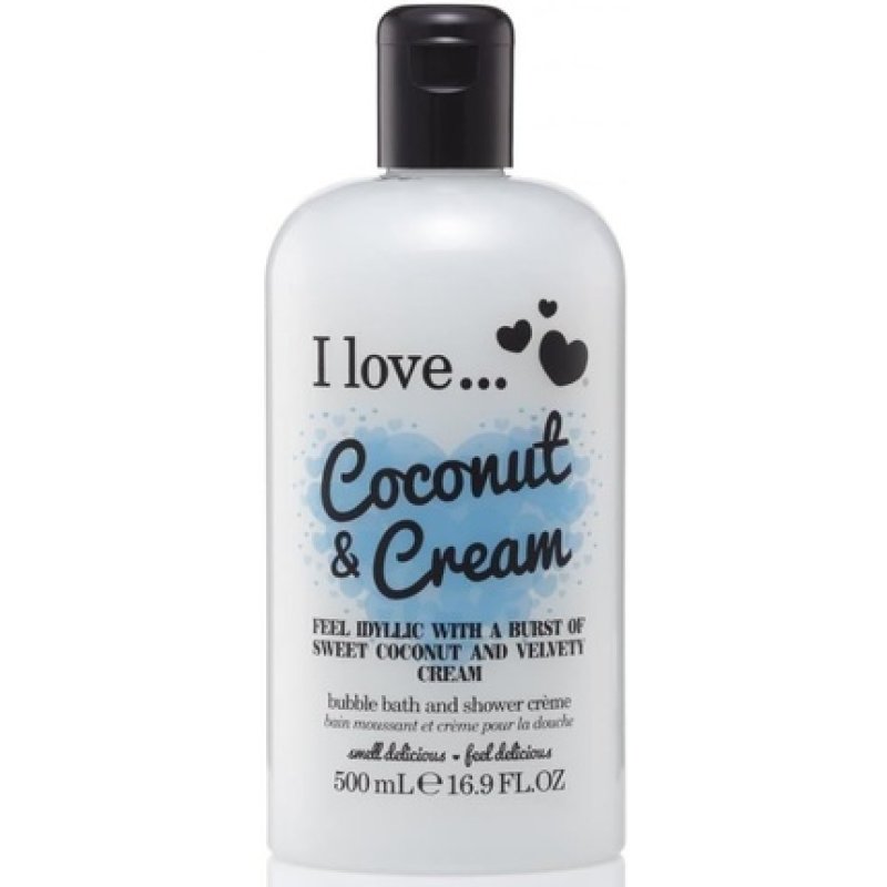 I Love Coconut and Cream Bubble Bath and Shower Creme 500ml