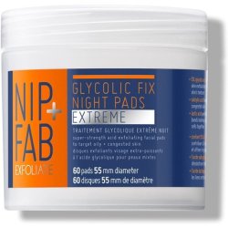 Nip Fab Glycolic Acid Night Face Pads with Salicylic and Hyaluronic Acid 60 Pads 76g