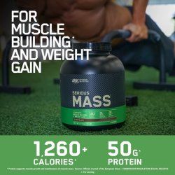 Optimum Nutrition Serious Mass Protein Powder High Calorie Mass Gainer with Vitamins Creatine Monohydrate and Glutamine