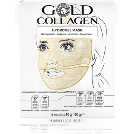 GOLD COLLAGEN Hydrogel Mask Set Face Masks Skincare for Dehydrated & Tired Skin Sheet Mask with Hyaluronic Acid Against