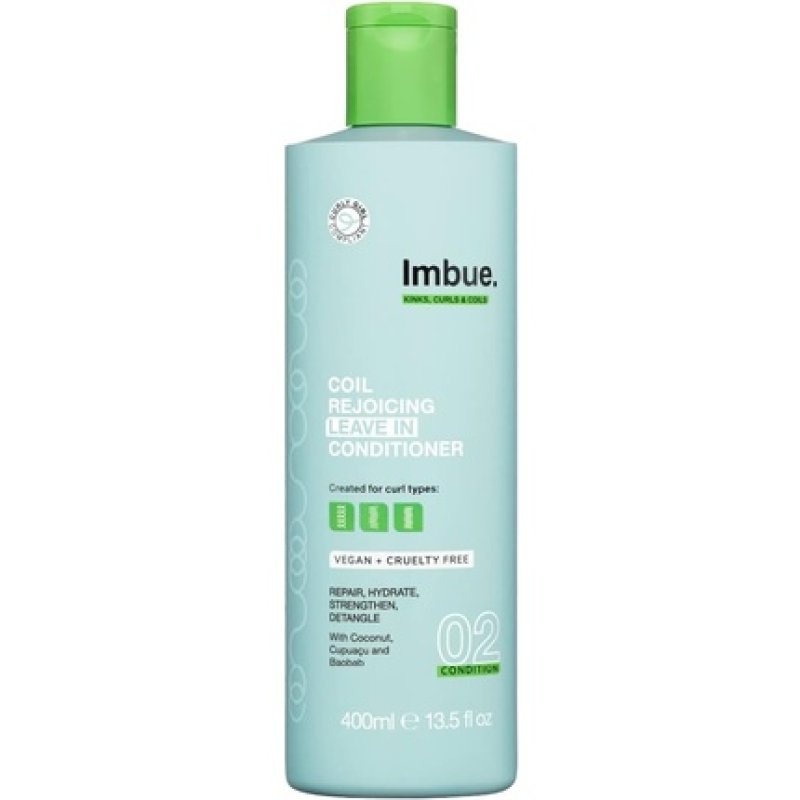 Imbue Coil Rejoicing Leave In Conditioner Vegan and Curly Girl Compliant White 400ml