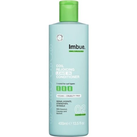 Imbue Coil Rejoicing Leave In Conditioner Vegan and Curly Girl Compliant White 400ml