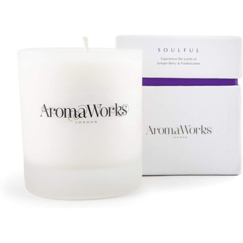 Aromaworks - Soulful Candle - Juniper Berry And Frankincense - Blend Of