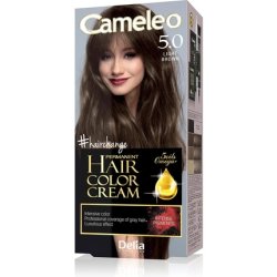 Cameleo Permanent Hair Colour Cream Light Brown Intensive Color & Protection 5 Oils Omega Plus Acids Professional