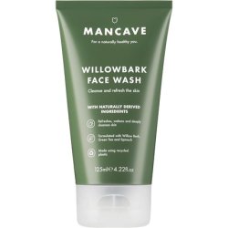 ManCave Willowbark Face Wash 125ml for Men with Willow Bark Extract, Green Tea and Spinach Extract