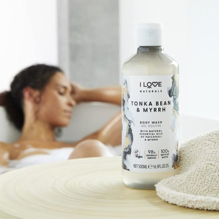 I Love Naturals Tonka Bean & Myrrh Body Wash with Patchouli & Myrrh Oils 500ml