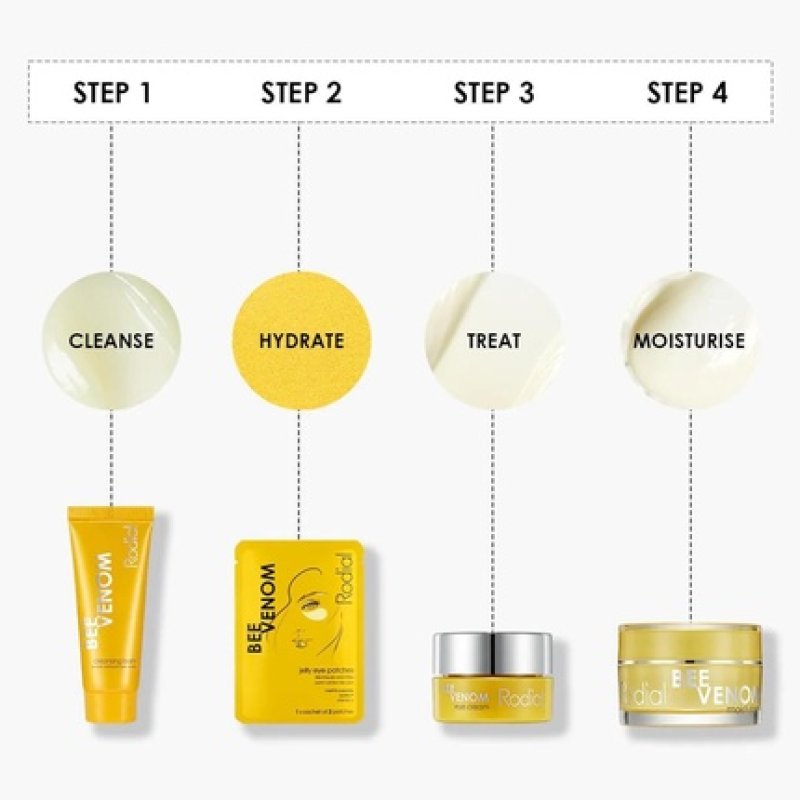 Rodial Bee Venom Little Luxuries Kit Revitalise and Firm Cleansing Balm 0.68 fl.oz. Moisturiser 0.51 fl.oz. Jelly Eye