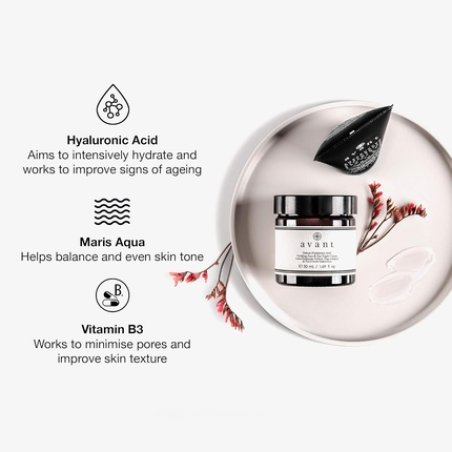 Avant Anti-Ageing Night Cream Face & Eyes Deluxe Hyaluronic Acid Vivifying Night Cream 50ml