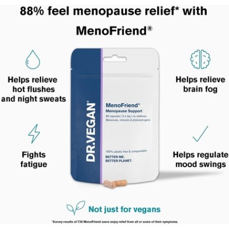 DR.VEGAN MenoFriend Menopause Support 60 Capsules - Botanicals, Vitamins and Minerals
