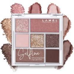 Lamel SELFLOVE Eyeshadow Palette Matte Shiny and Pearlescent Shades Brown N.402
