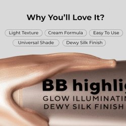 Lamel Dewy Cream BB Highlighter Lightweight Buildable Glossy Radiant Natural-looking Non-Greasy Moisturizing