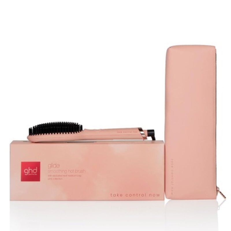ghd Take Control Now Glide Hot Brush Pink Peach