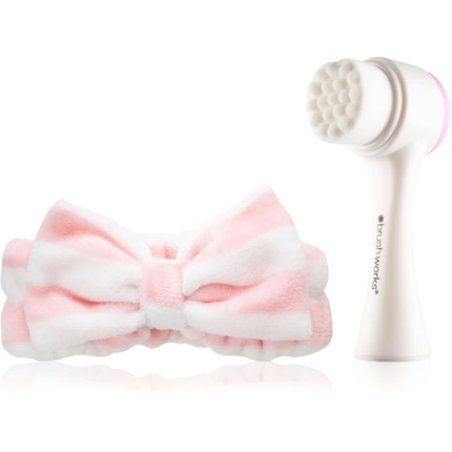 Brushworks Luxury Facial Cleansing Brush & Headband set - for skin cleansing