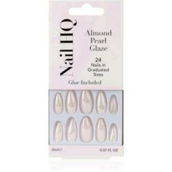 Nail HQ Almond False Nails Pearl Glaze 24 pcs