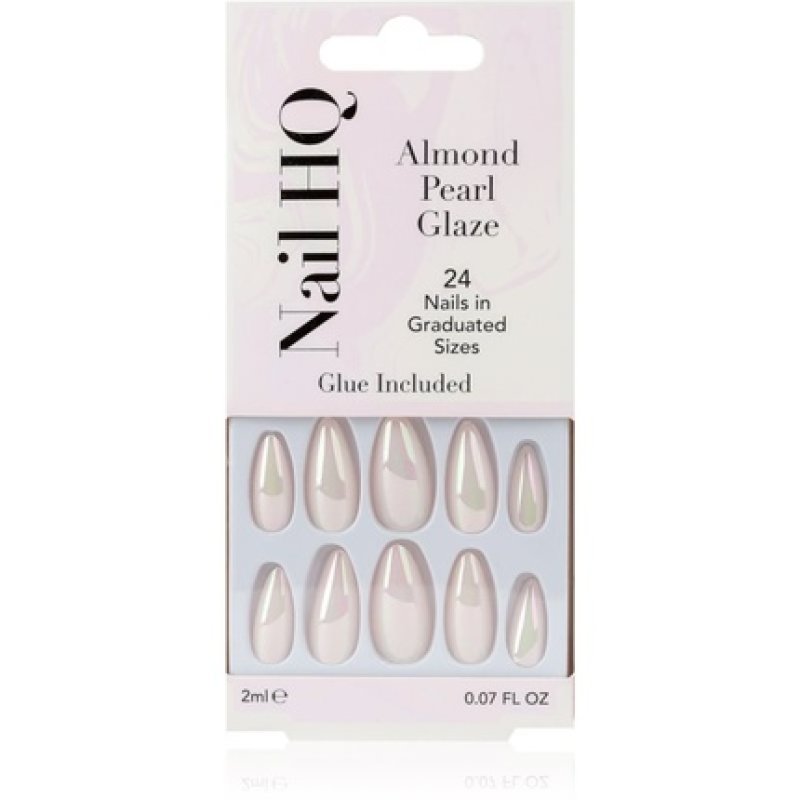Nail HQ Almond False Nails Pearl Glaze 24 pcs