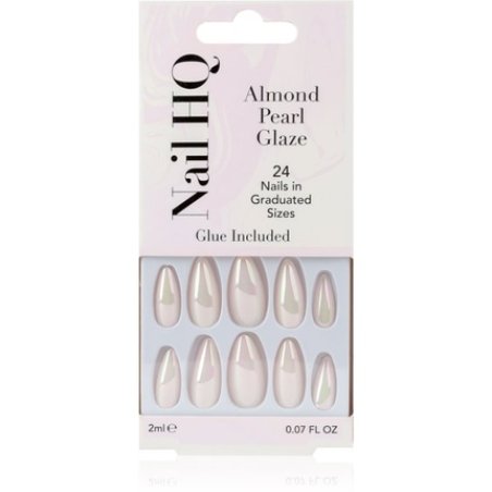 Nail HQ Almond False Nails Pearl Glaze 24 pcs