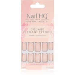 Nail HQ Elegant French Square False Nails - 24 pieces