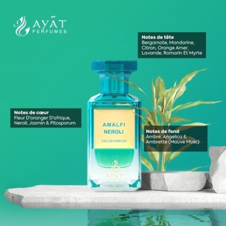 AYAT Perfumes Eau De Parfum Fancy Series 80ml from Dubai - Oriental & Fruity Scent - Unisex Fragrance Amalfi Neroli