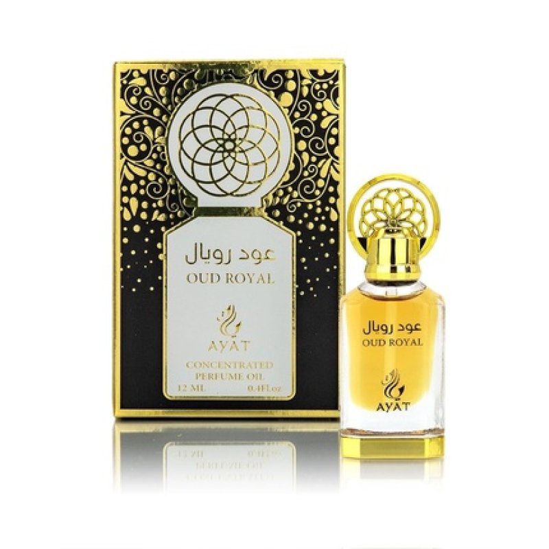 Ayat Perfumes Oud Royal Perfume Oil 12ml - Alcohol-Free Musk Extract Unisex Oriental Arabic