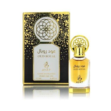 Ayat Perfumes Oud Royal Perfume Oil 12ml - Alcohol-Free Musk Extract Unisex Oriental Arabic