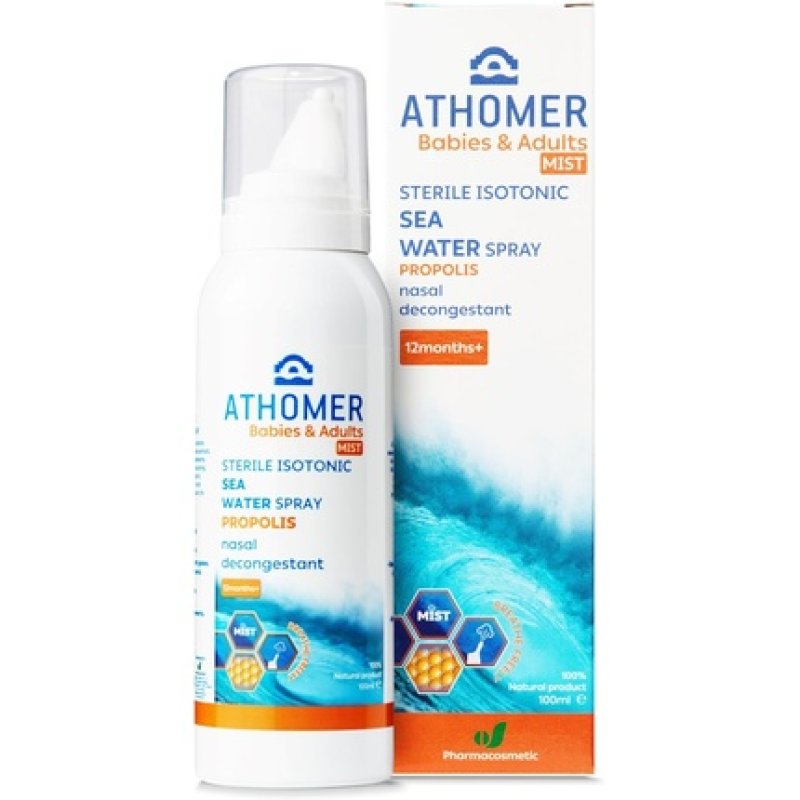All Natural Sea Water Nasal Spray with Propolis - Mist Technology