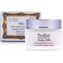 Sostar Anti-Wrinkle Face Day Cream with Donkey Milk Intensive Natural Anti-Aging Cream for Mature Skin