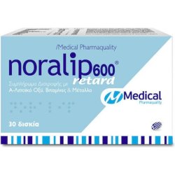 Medical Pharmaquality Noralip 600 Retard Dietary Supplement 30 Tablets