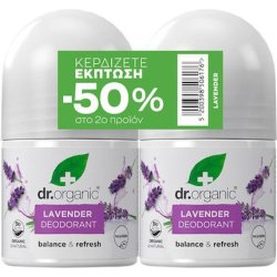 Dr. Organic Promo Lavender Deodorant Natural Deodorant With Organic Lavender 2x50ml